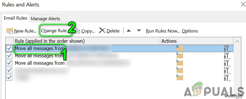 Khắc phục:Quy tắc Outlook không hoạt động trên Windows 10 