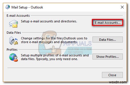 Khắc phục:Mã lỗi Outlook 0x8004011D 