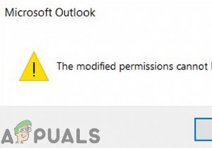 Cách khắc phục Không thể lưu các quyền đã sửa đổi trong Outlook? 