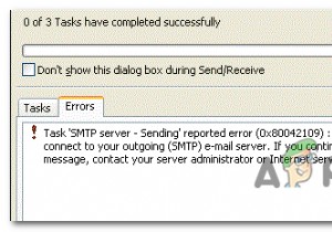 Sửa lỗi Outlook 0x80042109 