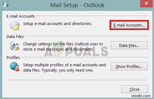 Sửa lỗi Outlook 0x80042109 