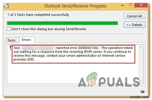 Làm thế nào để Lỗi Outlook 0x8004210A trên Windows?