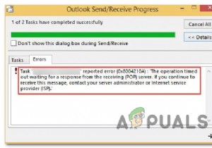 Làm thế nào để Lỗi Outlook 0x8004210A trên Windows?