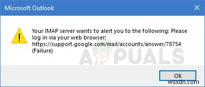 Làm thế nào để sửa lỗi Gmail IMAP 78754 trên Outlook? 