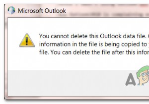 Khắc phục:Bạn không thể xóa tệp dữ liệu Outlook này 