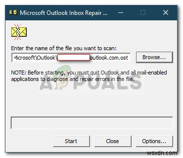 Khắc phục:Không thể tìm thấy Outlook.pst 
