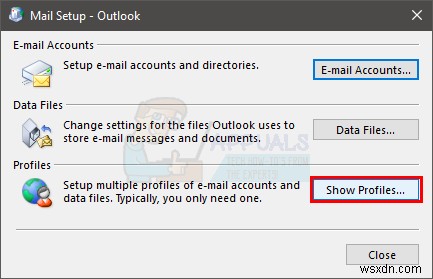 Khắc phục:Microsoft Outlook gặp sự cố ‘KERNELBASE.DLL’ 