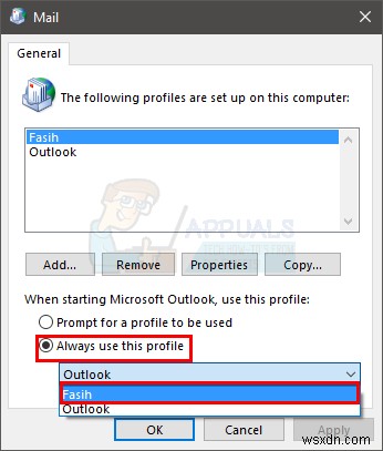 Khắc phục:Microsoft Outlook gặp sự cố ‘KERNELBASE.DLL’ 