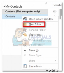 Cách kích hoạt một thư mục liên hệ làm sổ địa chỉ Outlook 