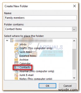 Cách kích hoạt một thư mục liên hệ làm sổ địa chỉ Outlook 