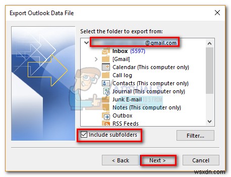 Cách sao lưu Outlook 2016, 2013, 2010 