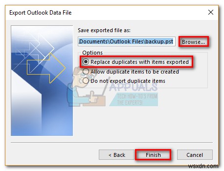 Cách sao lưu Outlook 2016, 2013, 2010 