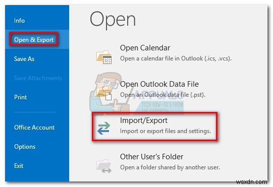 Cách sao lưu Outlook 2016, 2013, 2010 