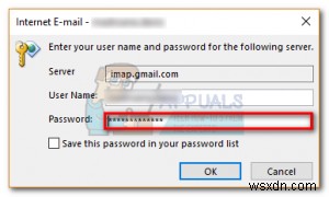 Khắc phục:Máy chủ IMAP của bạn muốn cảnh báo bạn  Thông tin đăng nhập không hợp lệ  