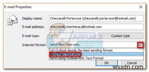Khắc phục:Outlook Gửi tệp đính kèm winmail.dat 