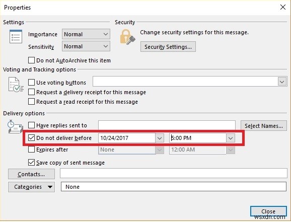 Cách trì hoãn hoặc lên lịch gửi thư email trong Outlook 