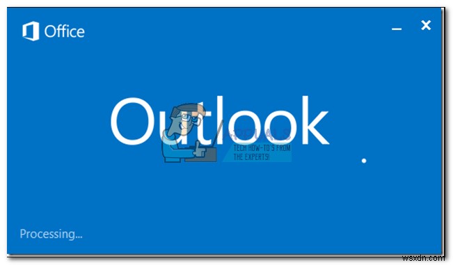 Khắc phục:Outlook bị kẹt khi xử lý