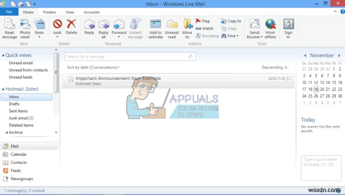 Khắc phục:Thư mục và Email trùng lặp Windows Live Mail 
