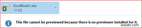 Khắc phục:Không thể xem trước tệp EXCEL trong Outlook 2016 