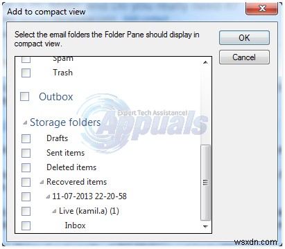 Khắc phục:Khôi phục các thư mục bị thiếu hoặc bị mất trong Windows Live Mail 