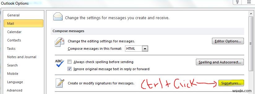 Outlook sẽ không trả lời chữ ký 