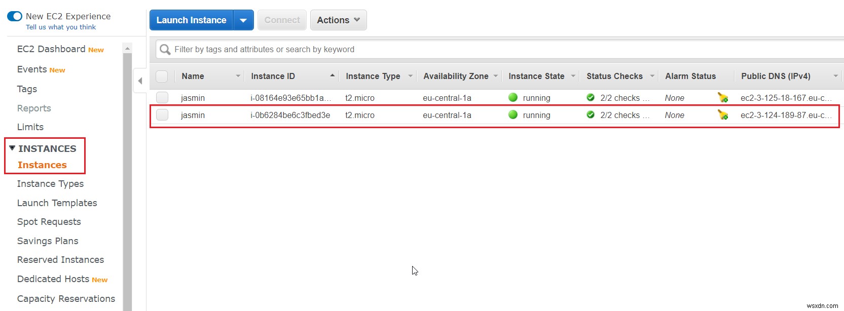 Cách tạo mẫu từ Amazon EC2 Instance 