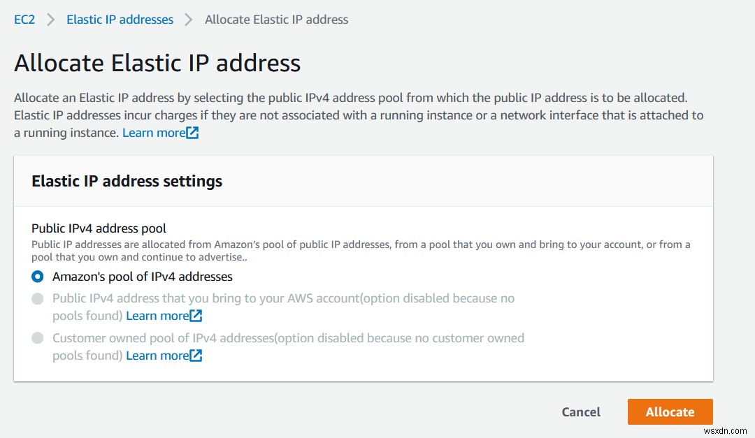 Cách phân bổ địa chỉ IP đàn hồi cho Phiên bản Amazon EC2 