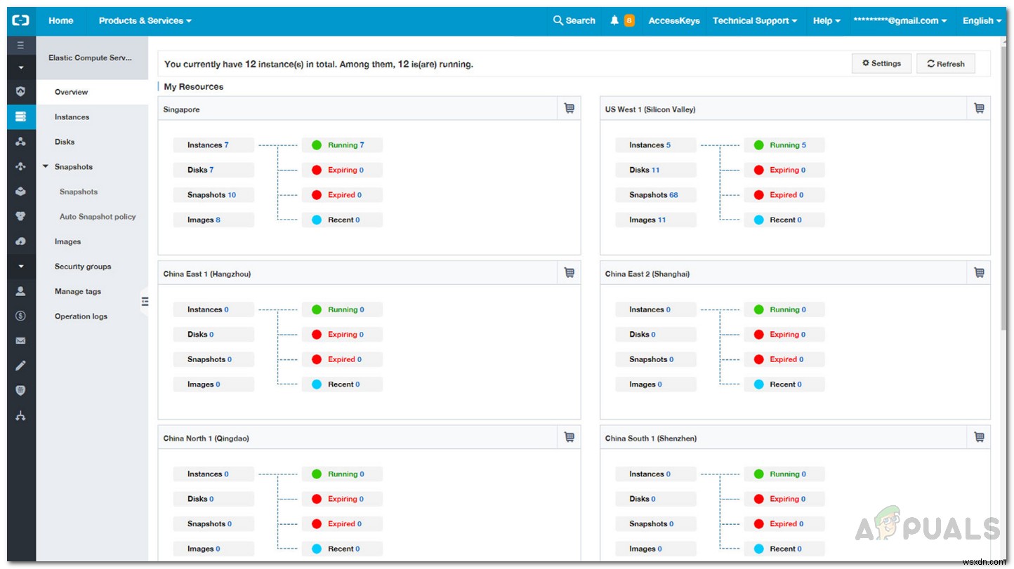 Cách định cấu hình WebServer (IIS) hoặc Apache trên Alibaba Cloud ‘Elastic Compute Service’? 