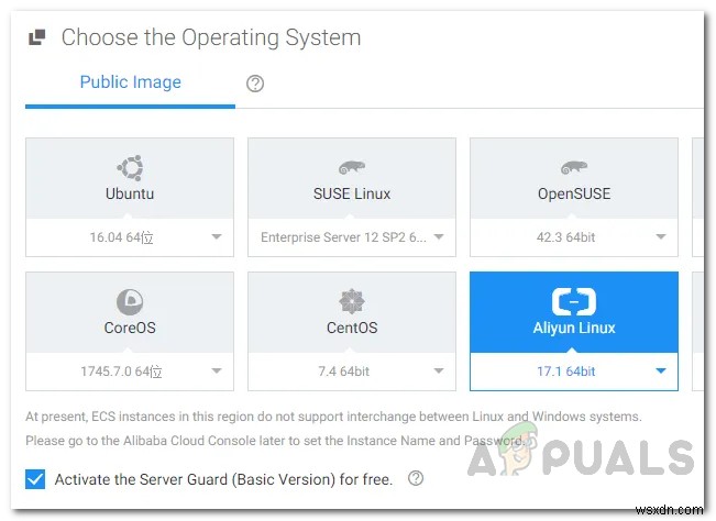 Cách định cấu hình WebServer (IIS) hoặc Apache trên Alibaba Cloud ‘Elastic Compute Service’? 