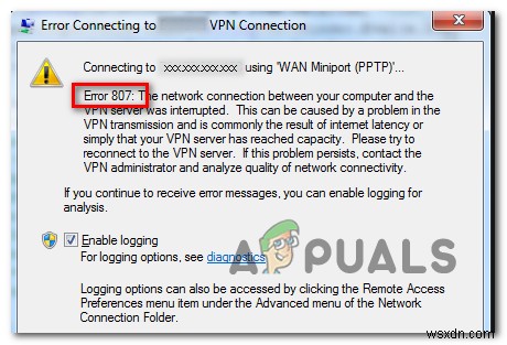 Làm thế nào để sửa lỗi VPN 807 trên Windows? 