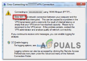 Làm thế nào để sửa lỗi VPN 807 trên Windows? 
