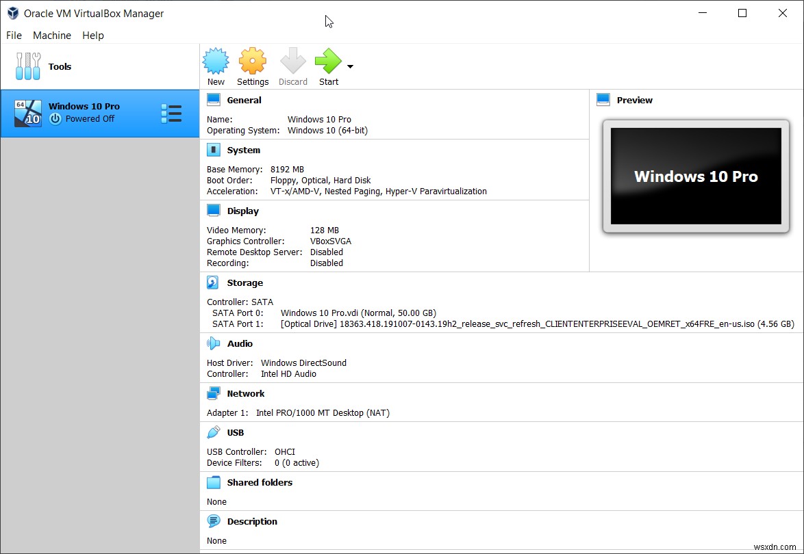 Cách cài đặt Windows 10 trong Oracle VM VirtualBox 