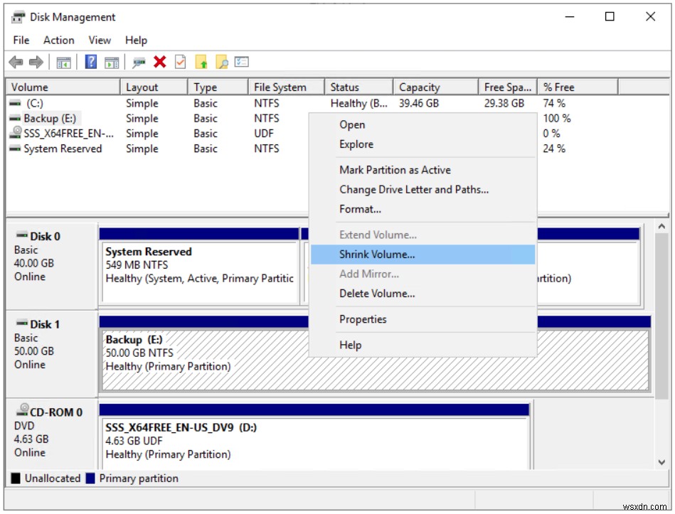 Cách thu nhỏ và mở rộng âm lượng trong Hyper-V 2019 