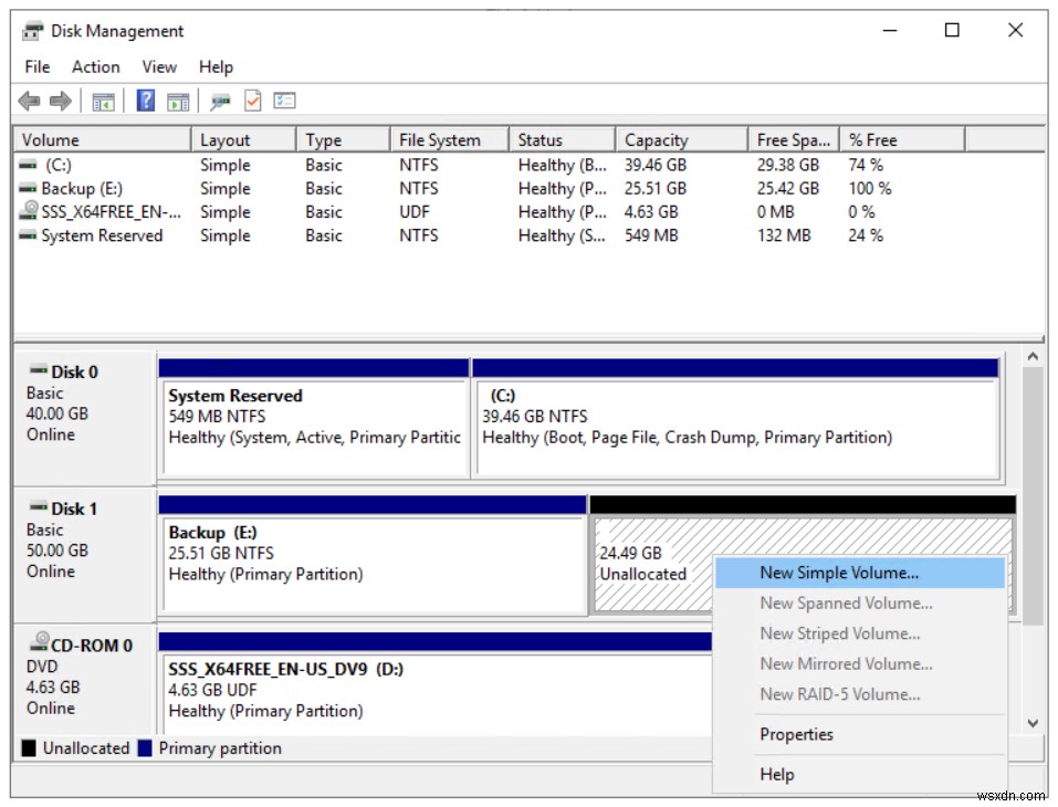 Cách thu nhỏ và mở rộng âm lượng trong Hyper-V 2019 