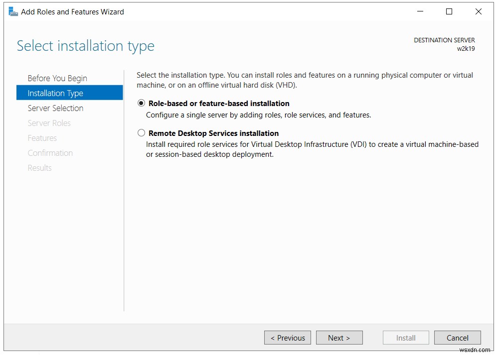 Cài đặt Hyper-V Role trong Windows Server 2019 