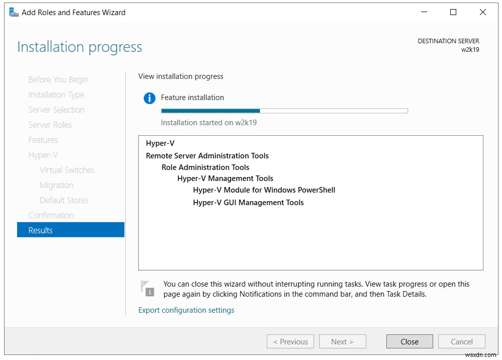 Cài đặt Hyper-V Role trong Windows Server 2019 