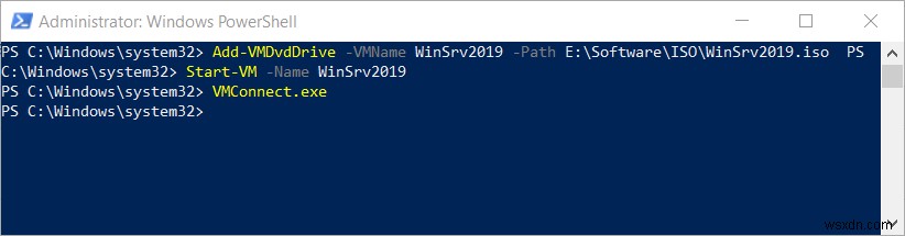 Tạo máy ảo trong Hyper-V 2019 bằng PowerShell 