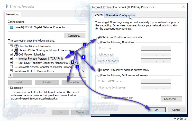 Khắc phục:Ethernet không có cấu hình IP hợp lệ trên Windows 