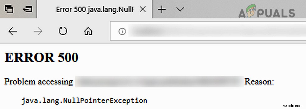 Cách khắc phục “Lỗi 500:Java.Lang.NullPointerException” 