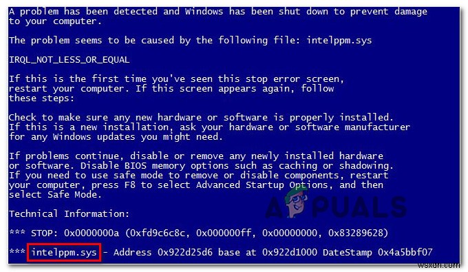 Cách khắc phục Intelppm.sys BSOD trên Windows 7,8 hoặc 10 