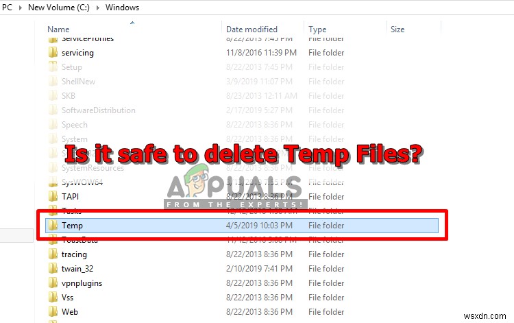 Tệp Tạm thời là gì và xóa chúng có an toàn không? 