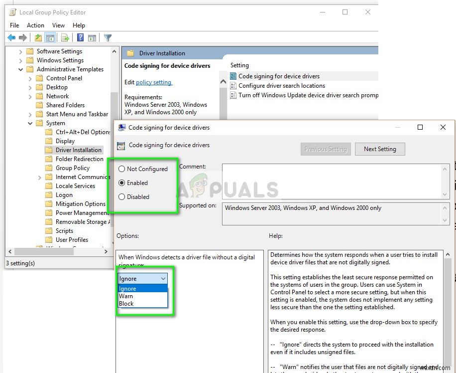 Khắc phục:Windows yêu cầu trình điều khiển được ký kỹ thuật số Windows 7, 8 và 10 