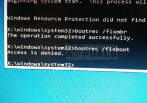 Cách khắc phục quyền truy cập ‘bootrec / fixboot’ bị từ chối trên Windows 7,8 và 10 