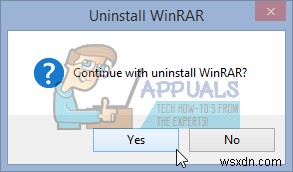 Cách gỡ cài đặt WinRar khỏi Windows 7/8/10 