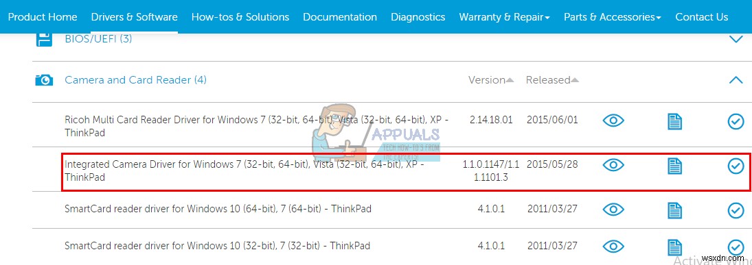 Khắc phục:Máy ảnh máy tính xách tay không hoạt động trên Windows 7, 8 và 10 