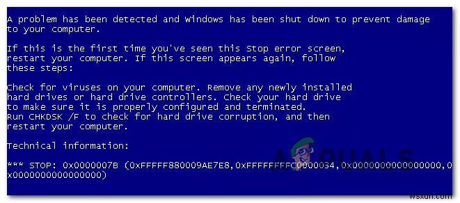 Cách khắc phục 0x0000007B BSOD 