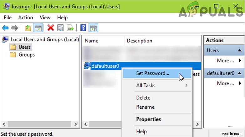 Làm thế nào để loại bỏ mật khẩu Defaultuser0 trên Windows? 