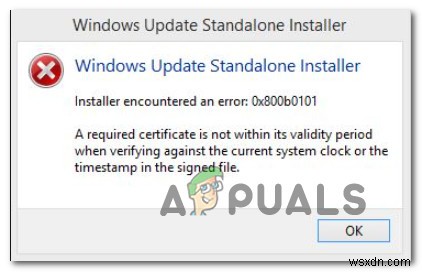Giải quyết lỗi cập nhật Windows 0X800B0101 trên Windows 10 