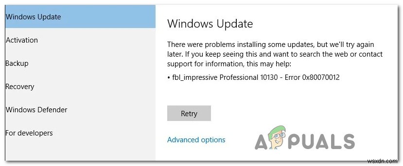 Cách sửa lỗi Windows Update 0x80070012 trên Windows 10 