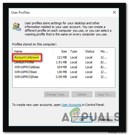 Khắc phục:Lỗi  Hồ sơ không được xóa hoàn toàn  trên Windows 10 